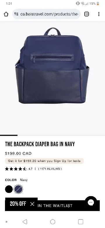 BÉIS Backpack Diaper Bag - Grey image indicator(10)