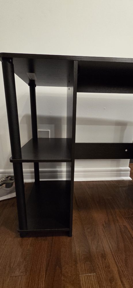 Dark Brown Desk with Shelves - photo 3