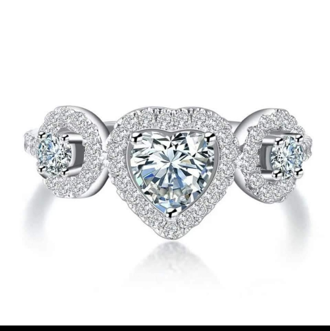 S925 Silver Heart Ring