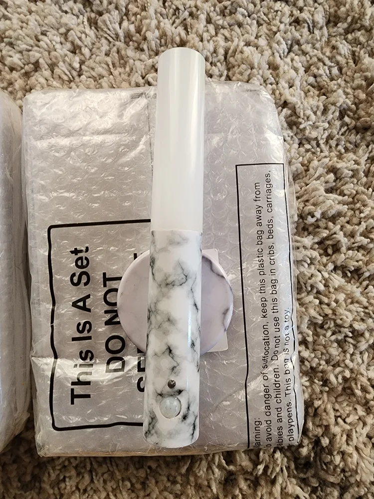 6 Marble Pattern Stick-on Motion Night Light image indicator(2)