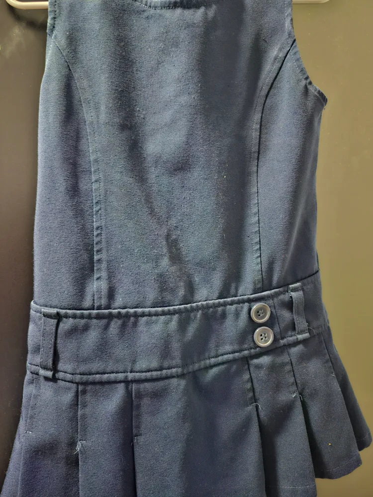 Blue Sleeveless School Uniform Dress thumbnail
