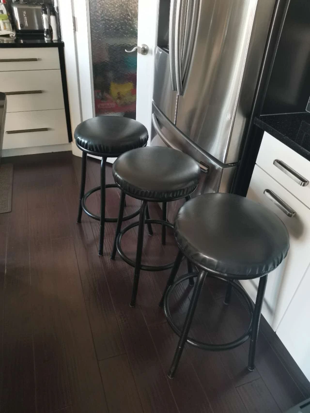 Set of 6 Black Bar Stools - photo 2