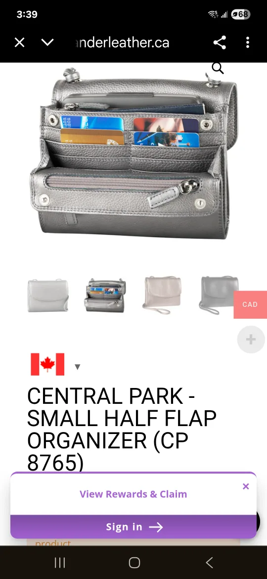 Derek Alexander Leather Crossbody Wallet image indicator(3)