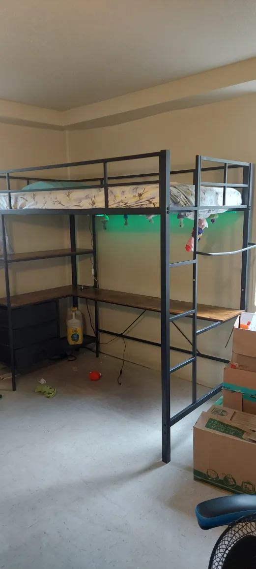 Loft Bed with Desk & Shelves thumbnail