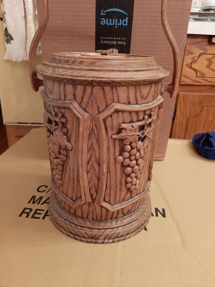 Vintage Ice Bucket with Grape Design