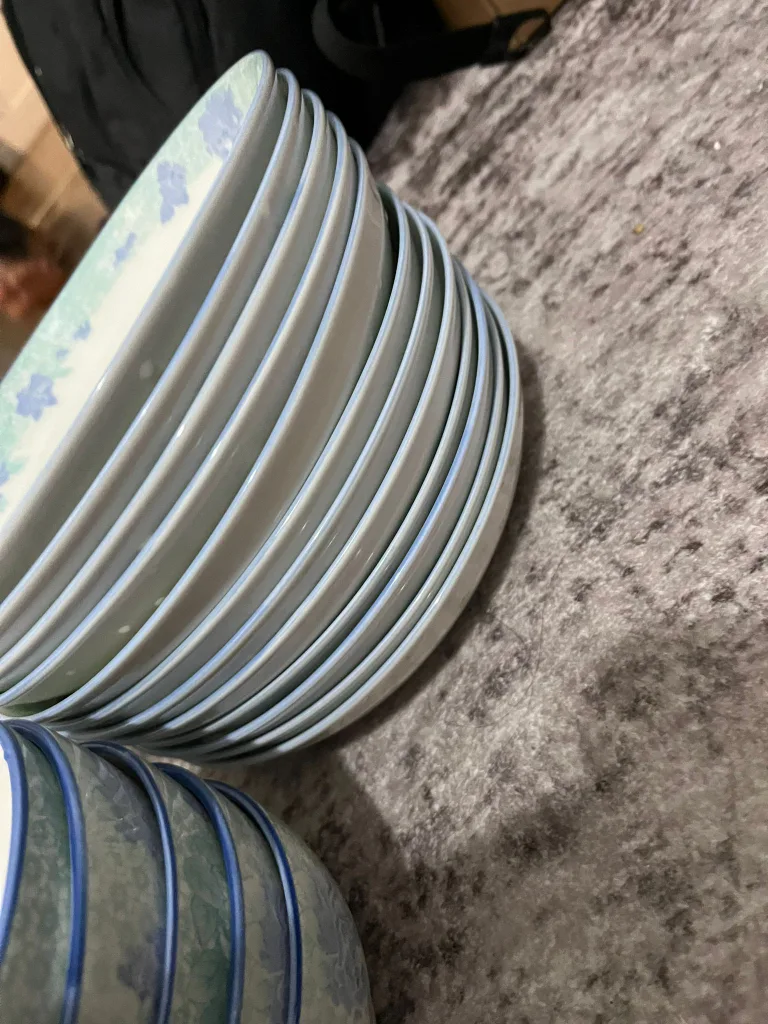 Floral Patterned Bowls and Plates Set thumbnail