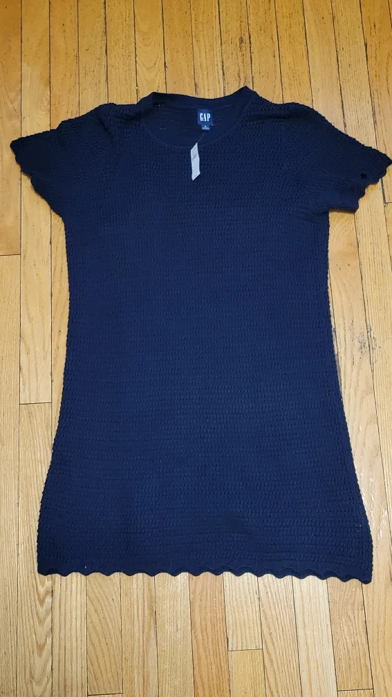 New GAP Blue Knit Sweater Dress - Size L thumbnail