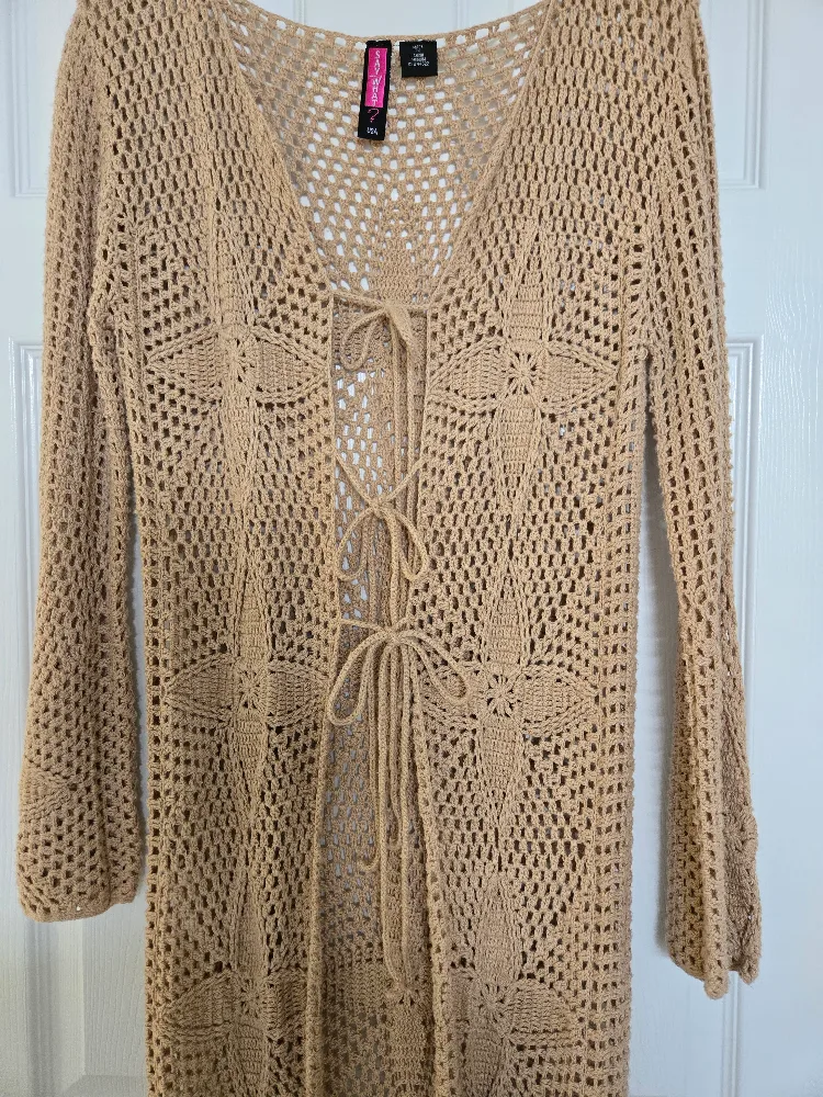 Say What? Crochet Cardigan - Size L thumbnail