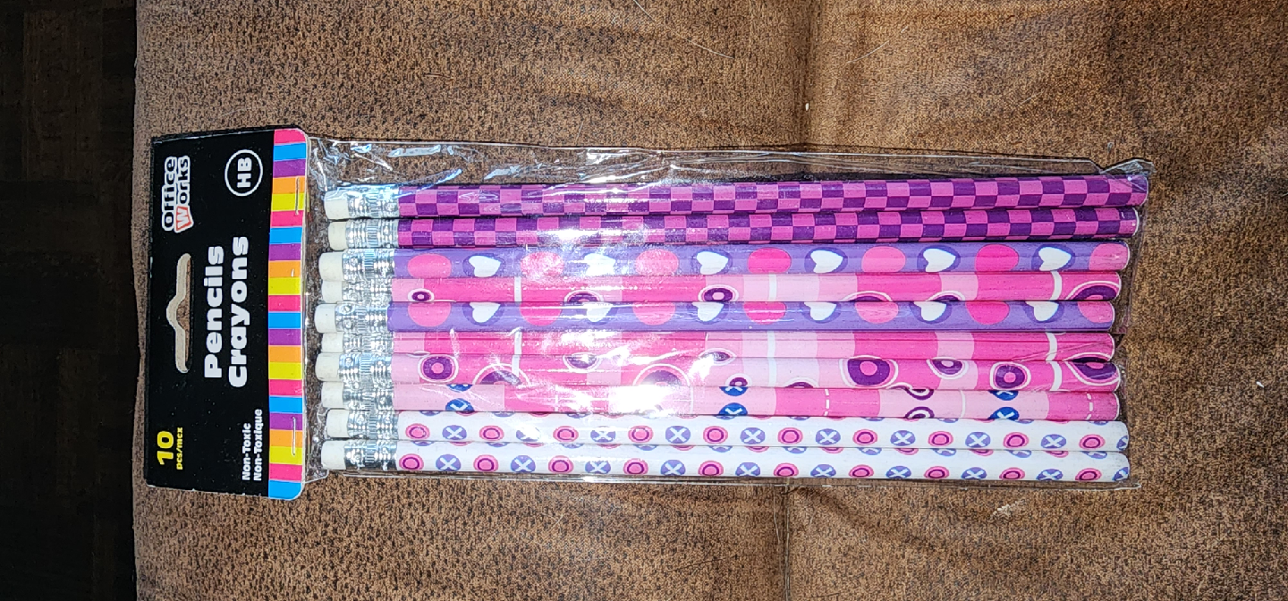 Office Works Pencils Crayons - 10 Pack