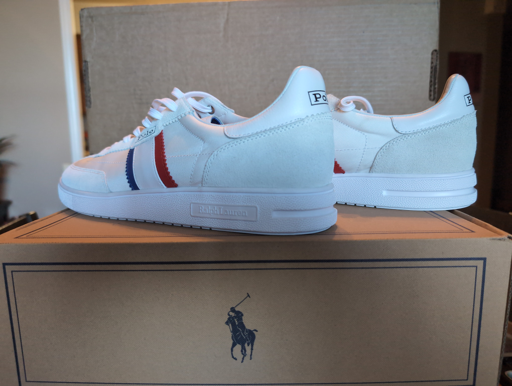 Polo Ralph Lauren White Leather Sneakers