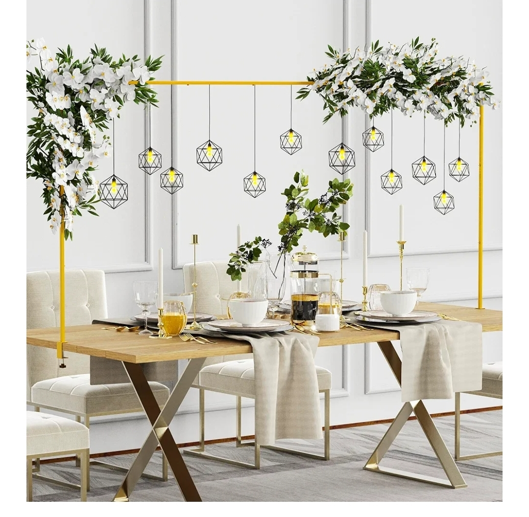 Gold Table Arch Stand for Parties & Weddings - photo 5