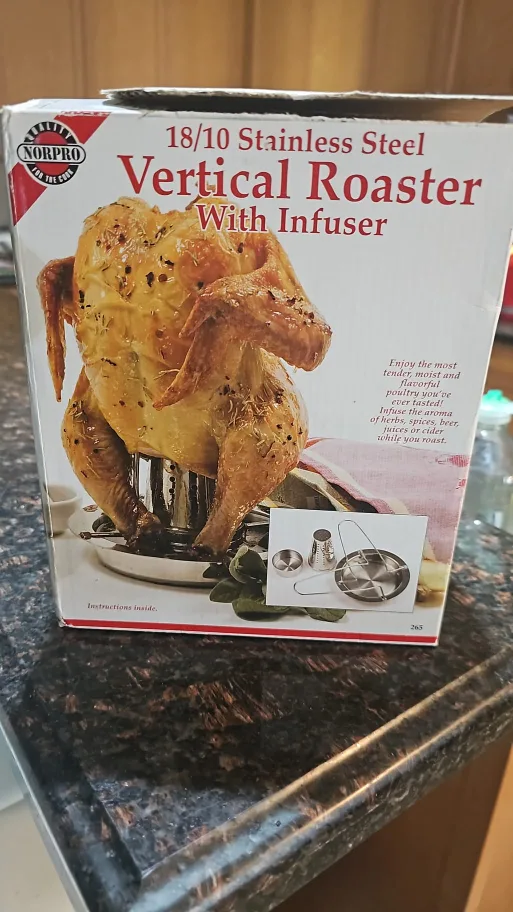 Norpro Vertical Roaster with Infuser - Stainless Steel thumbnail