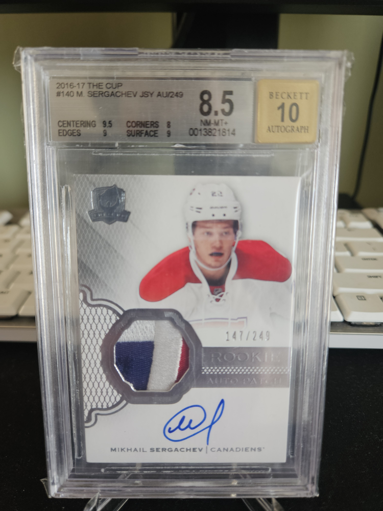 2016-17 The Cup Mikhail Sergachev Rookie Auto Patch Card