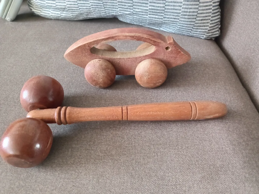 Wooden Car Toy & Massage Roller thumbnail
