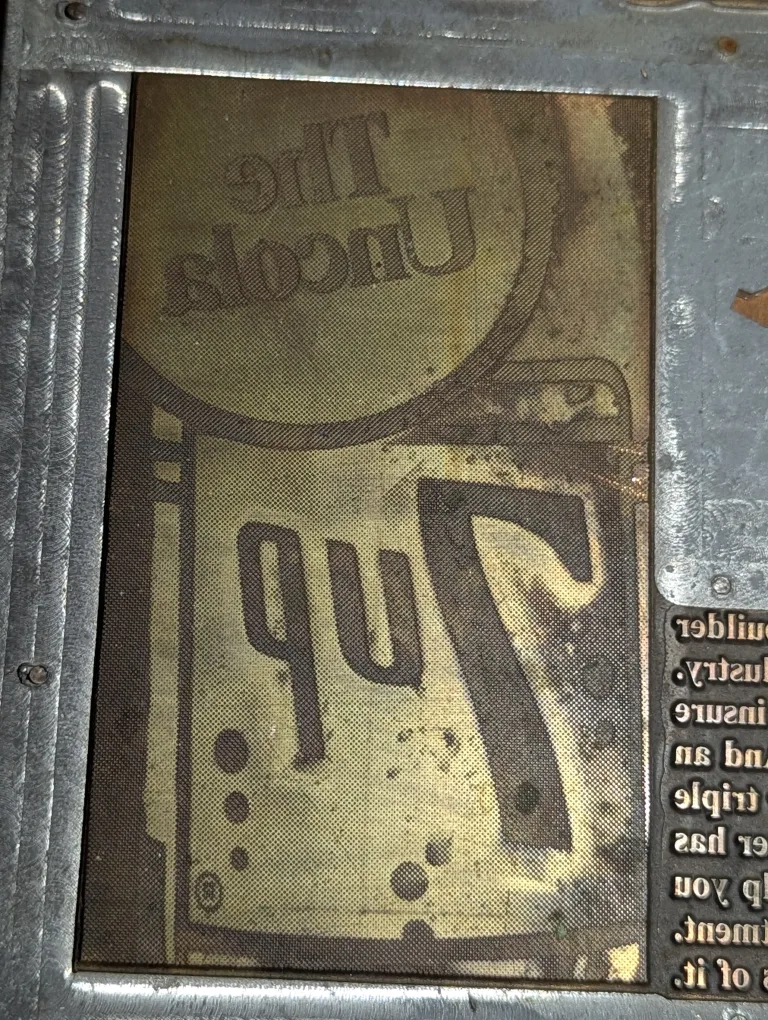 Vintage 7-Up Come Up Come All Printing Plate 11 x 7 image indicator(3)