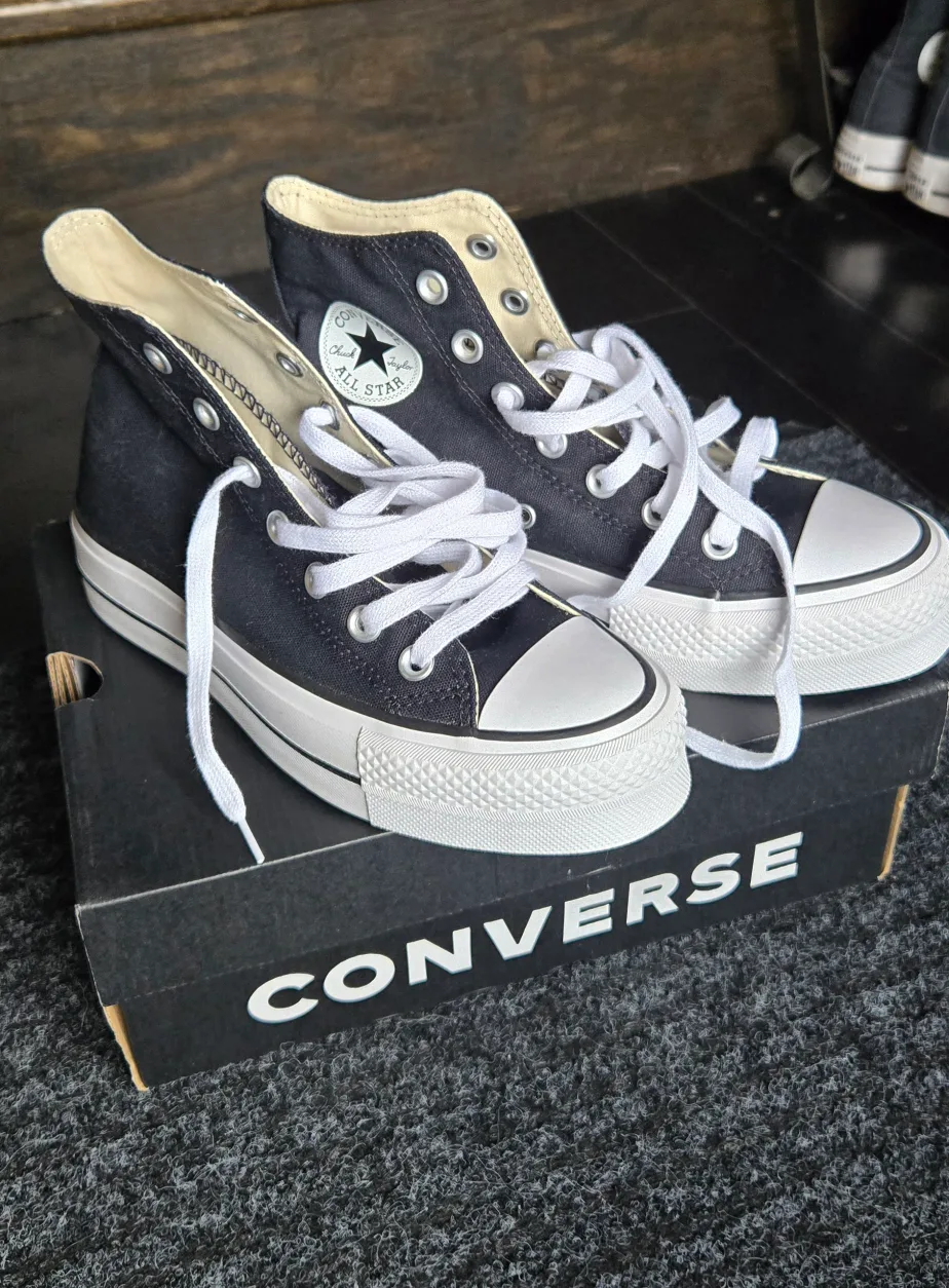 Converse CTAS Lift Hi Black - Women's Size 5 thumbnail