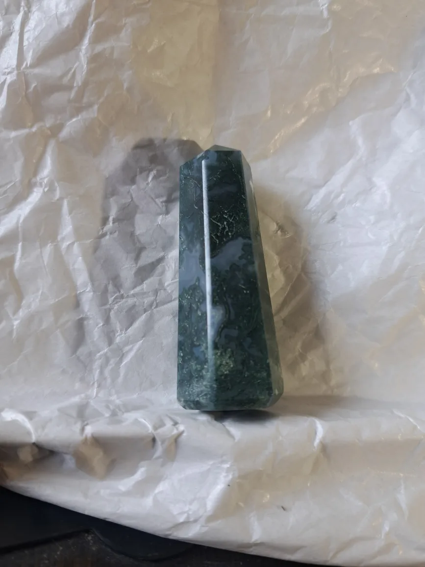 Green Moss Agate Tower Point image indicator(2)