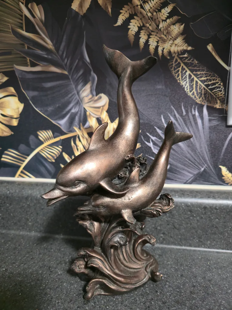 Dolphin Sculpture - Bronze Finish thumbnail