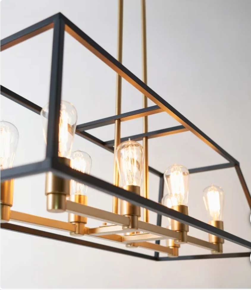 ARTIKA Carter 8-Light Black and Gold Farmhouse Chandelier - photo 2