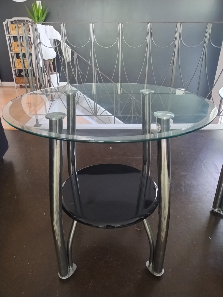 Glass Top End Tables (Set of 2) - photo 2