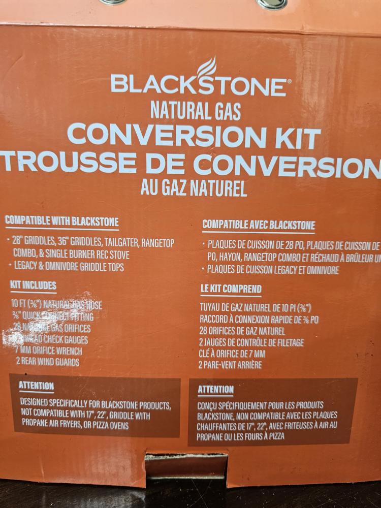Blackstone Natural Gas Conversion Kit - New