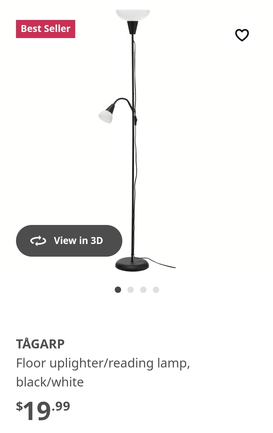 IKEA TÅGARP Floor Uplighter/Reading Lamp - photo 2