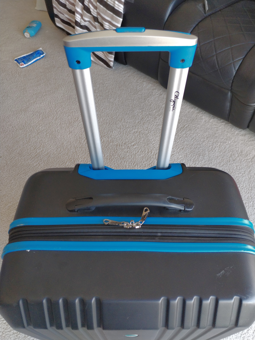 OFFICIAL Olympia Checked-In Luggage - Blue & Grey