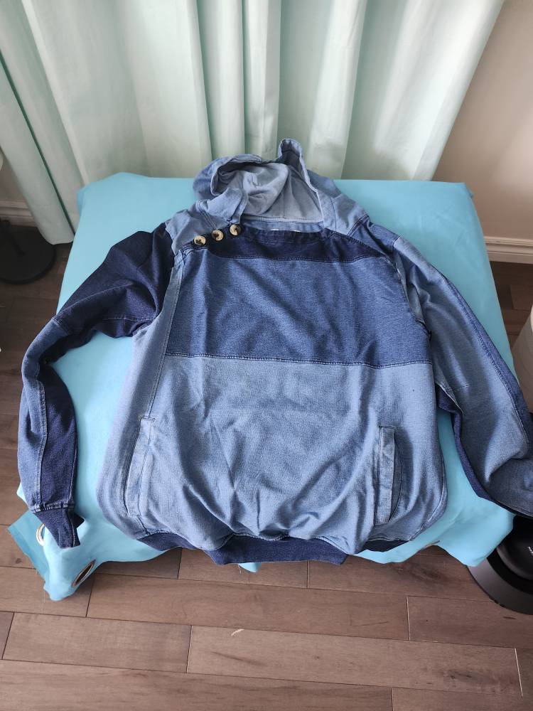 Max True Indigo Denim Hoodie - Size Medium