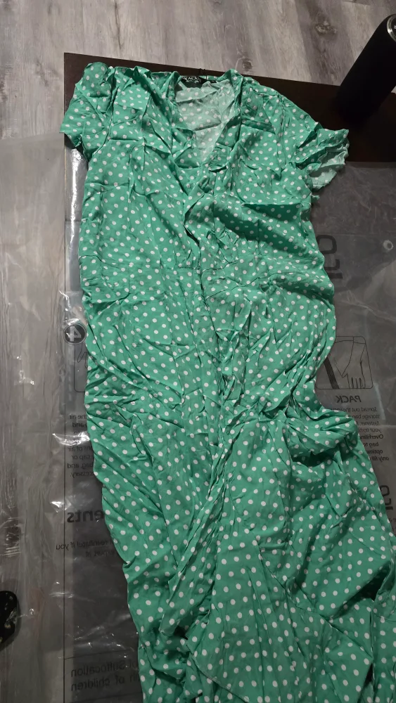 Polka Dot Green Dress thumbnail