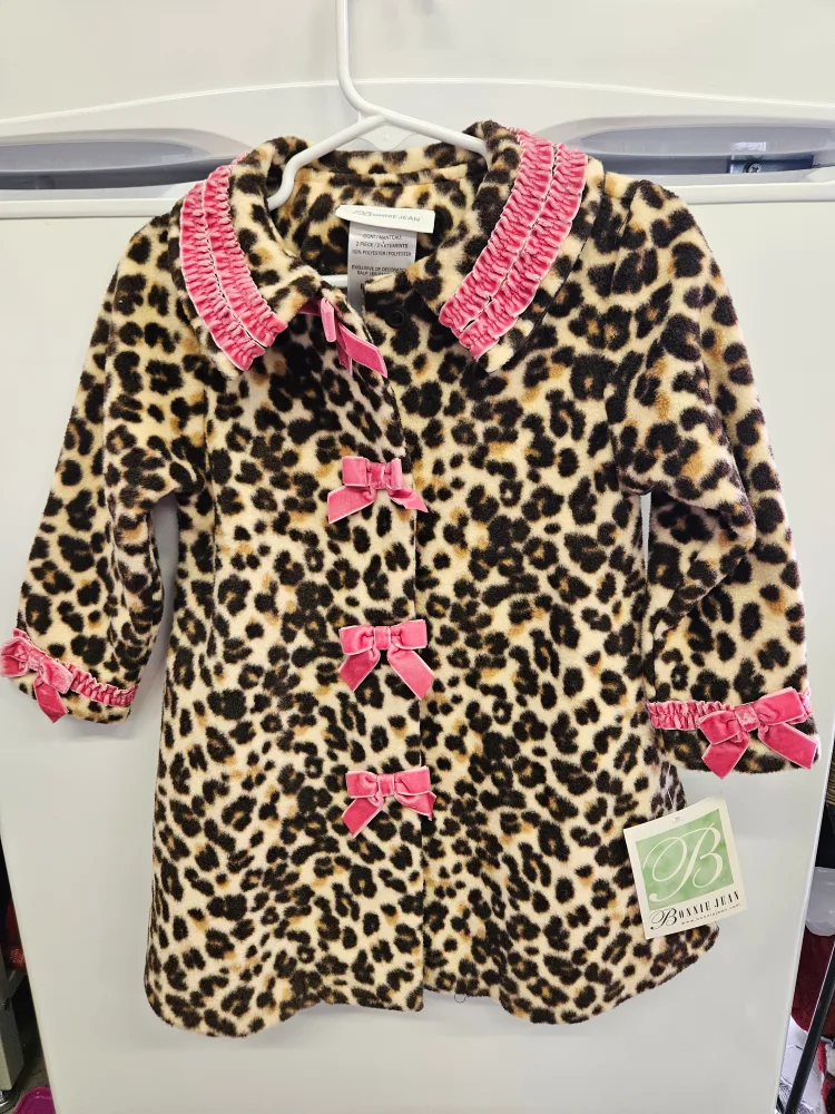 NEW Bonnie Jean Leopard Print Coat - Size 2T thumbnail