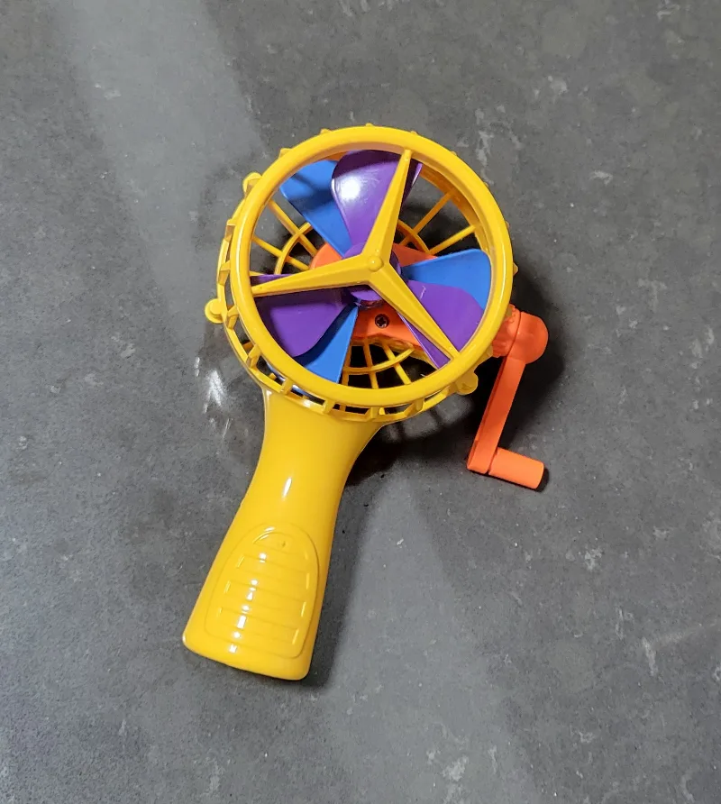 Hand Crank Fan - Yellow thumbnail