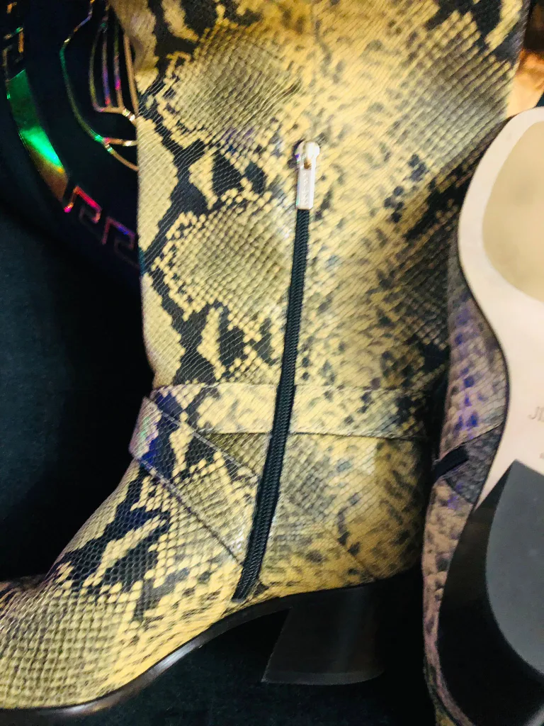 Jimmy Choo London Snakeskin Boots - Size 39 image indicator(3)