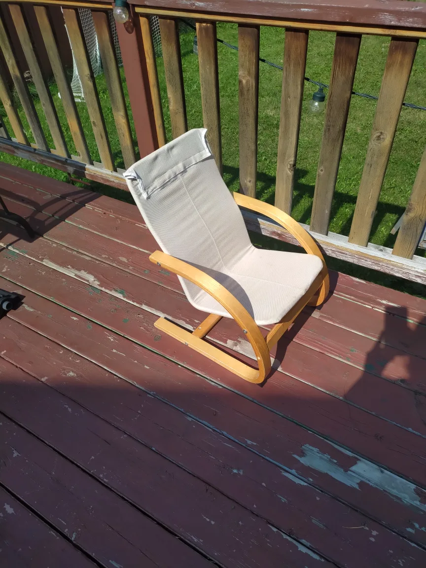 IKEA POÄNG Rocking Chair - Birch Veneer, Almås Beige image indicator(2)