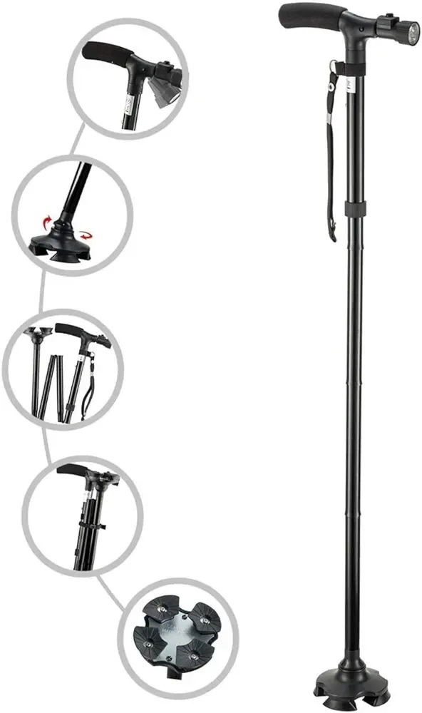 Folding Walking Cane with LED Light thumbnail