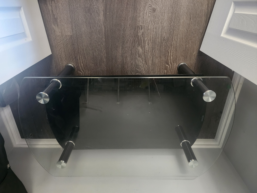 Glass & Black Coffee Table - photo 2