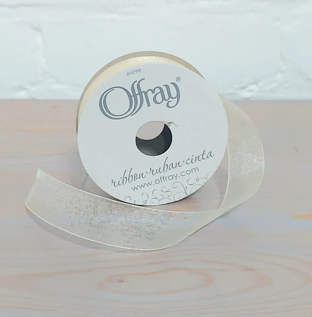 trade or $1! 🛍 champagne chiffon ribbon spool thumbnail