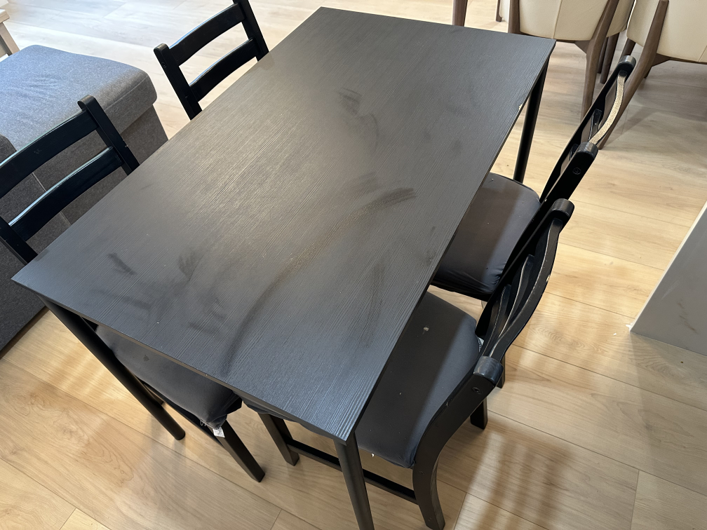 IKEA Dining Table with 4 Chairs - Black - photo 3