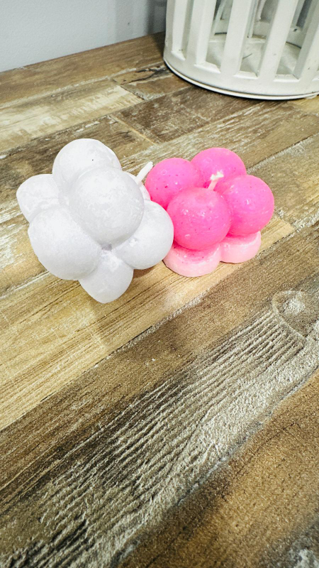 Bubble Flower Candle - Pink & Purple - photo 2