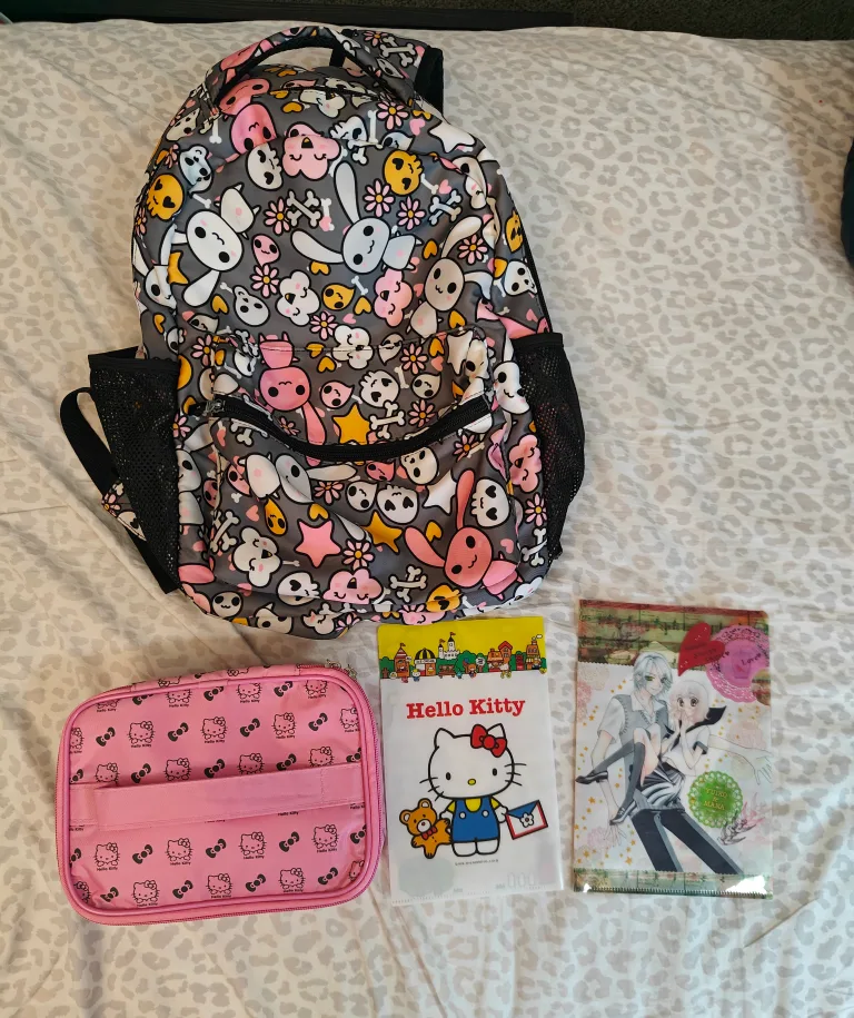 Kawaii Bunny Backpack and Stationery Set thumbnail