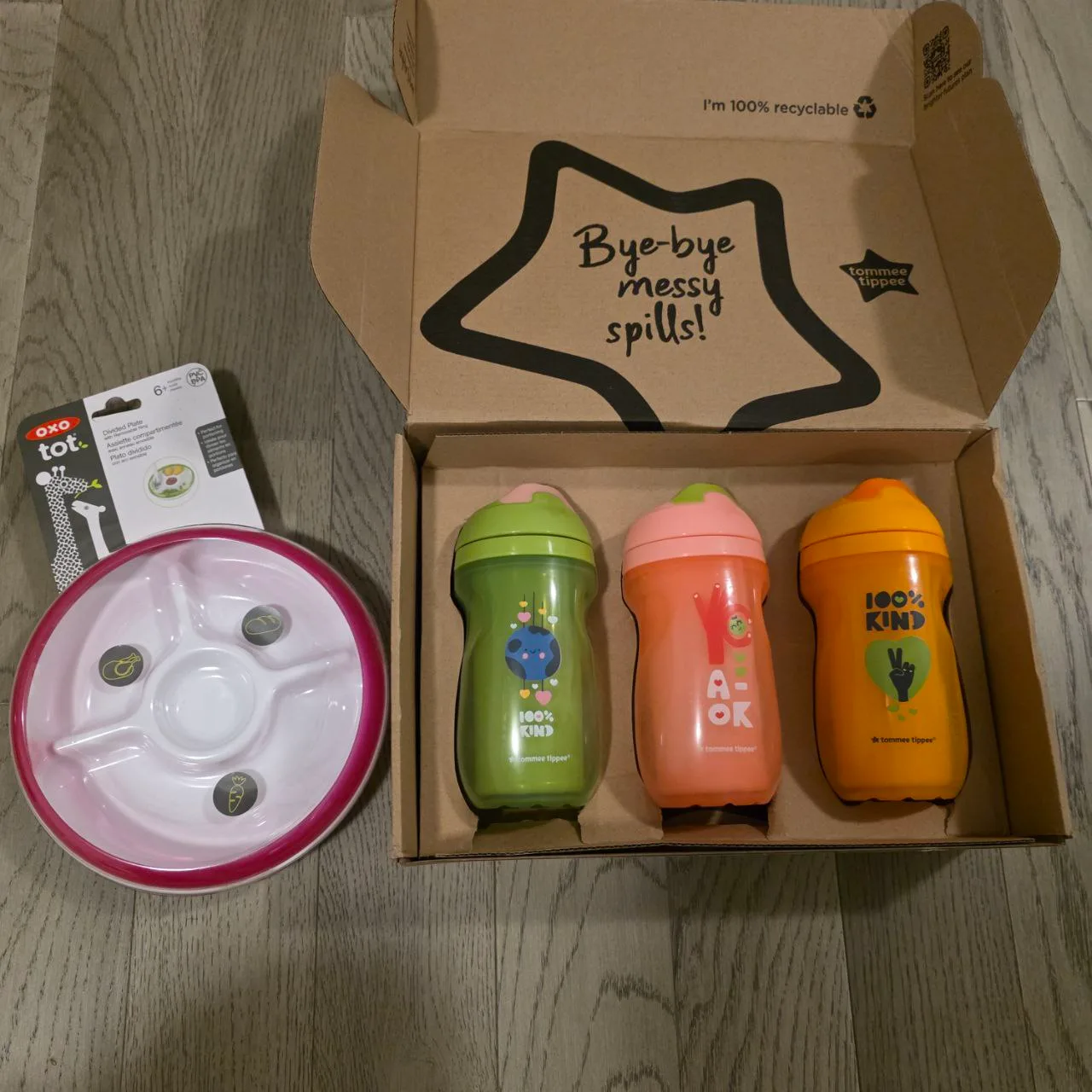Set of 3 Insulated Sippy Cup and baby plate thumbnail