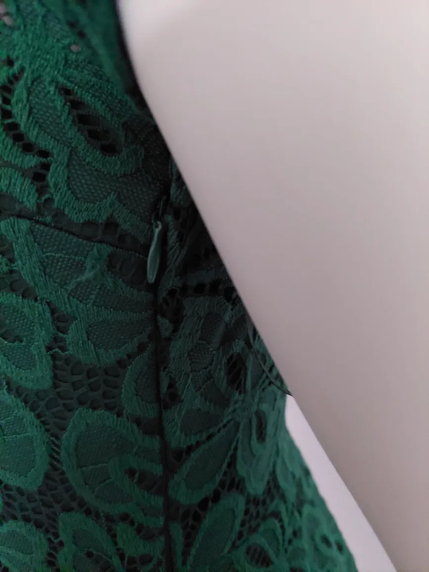 NEW - Emerald Green Lace Dress SIZE S image indicator(7)
