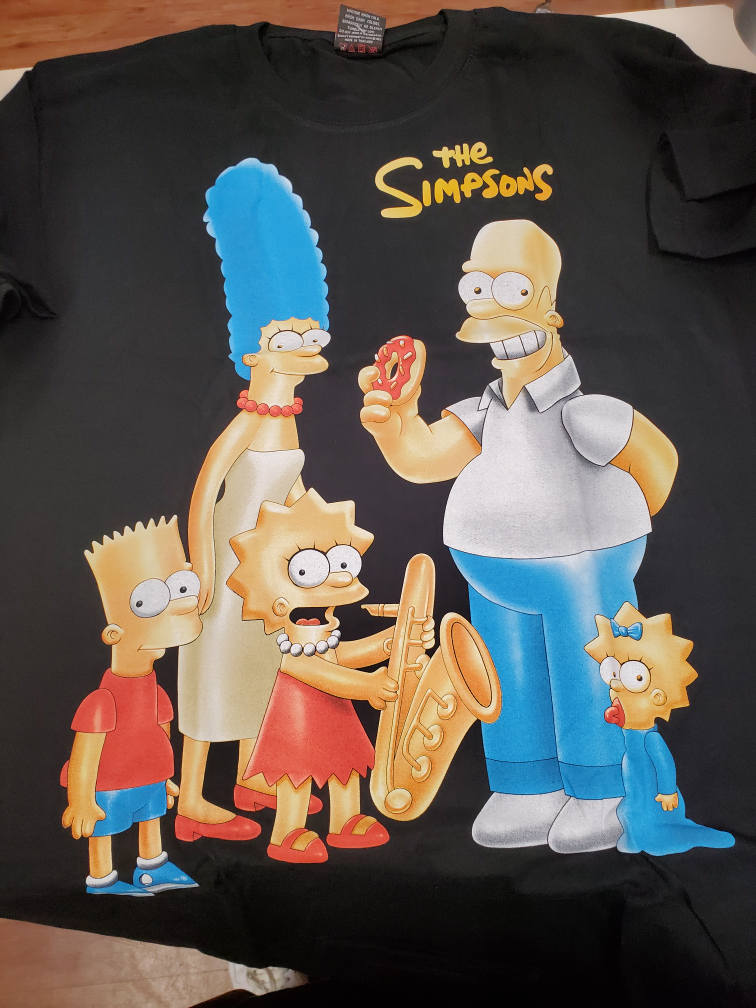 The Simpsons glow in the dark  Black T-Shirt