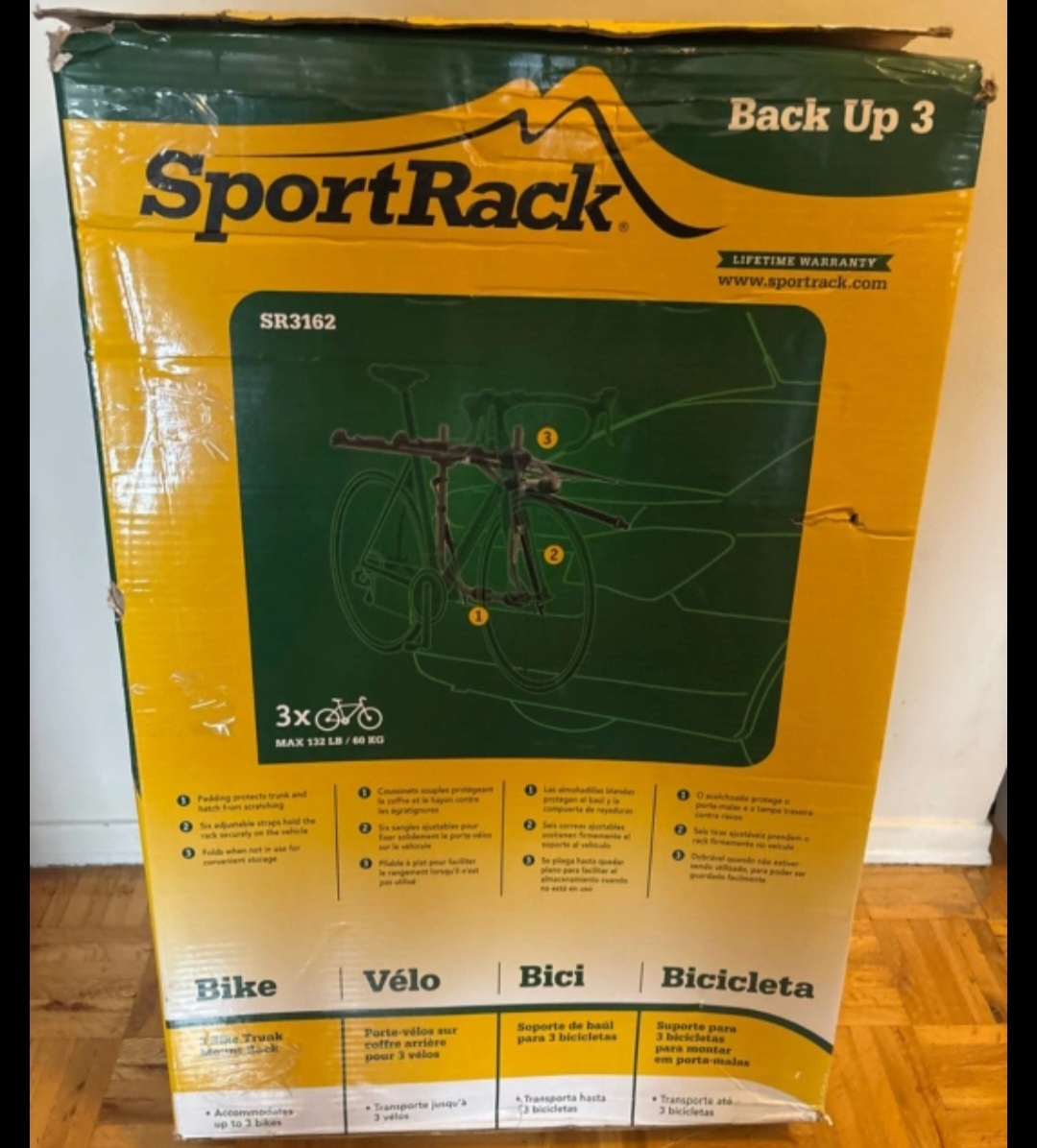 SportRack Back Up 3 Bike Trunk Rack - NEW