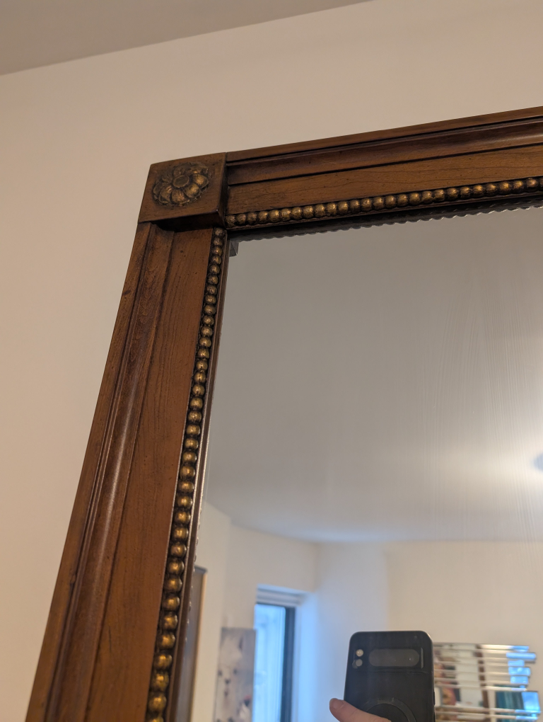 Large Vintage Mirror - mid century with gorgeous detail - photo 2