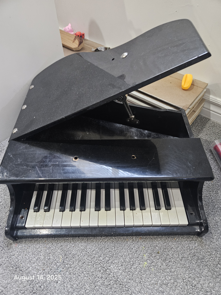 Vintage Black Toy Piano
