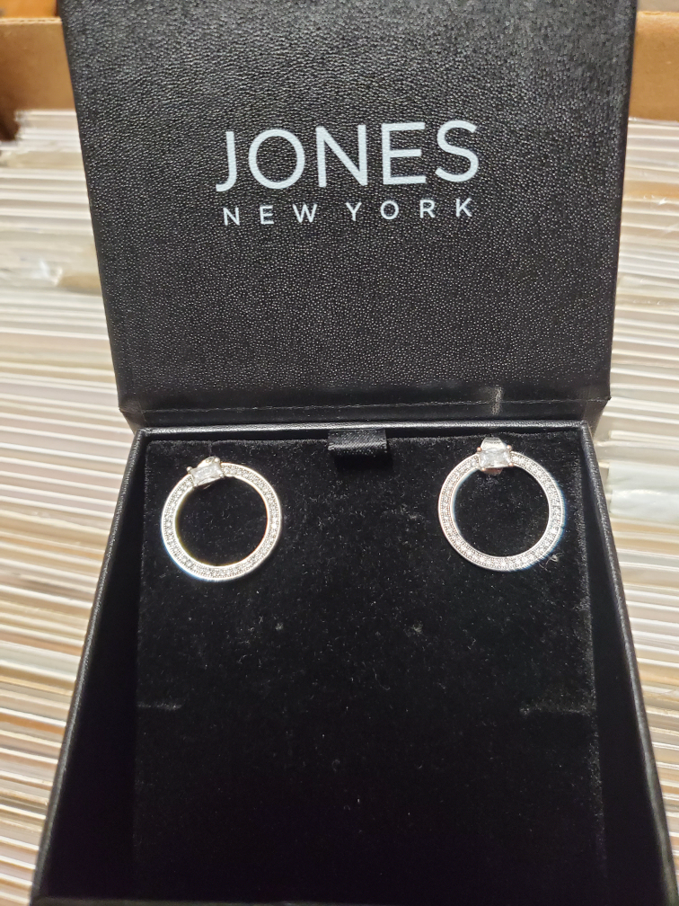 Jones New York Silver Circle Earrings