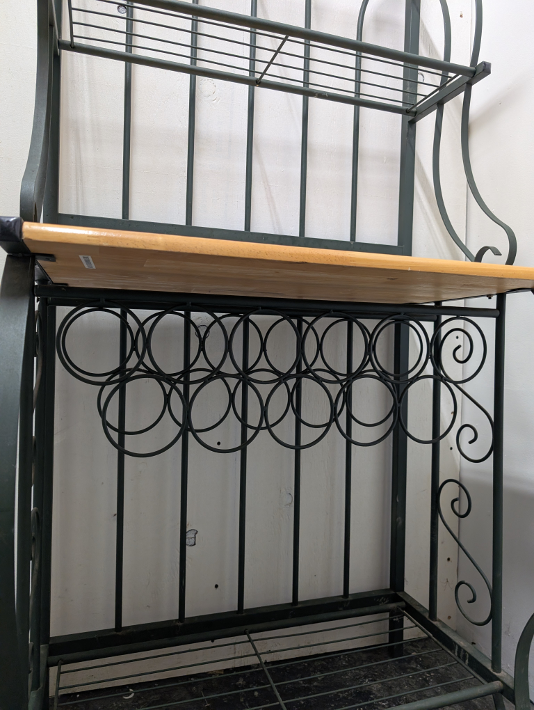 Metal Baker's Rack with Wood Shelf - photo 2