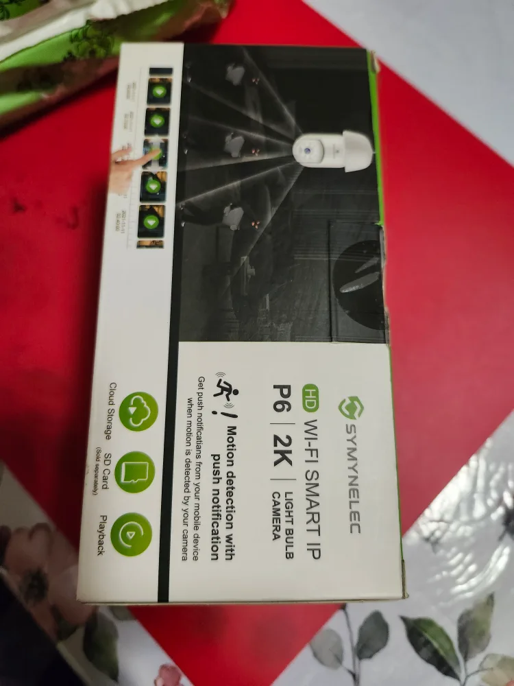 New Symynelec P6 2K WiFi Smart IP Light Bulb Camera image indicator(3)