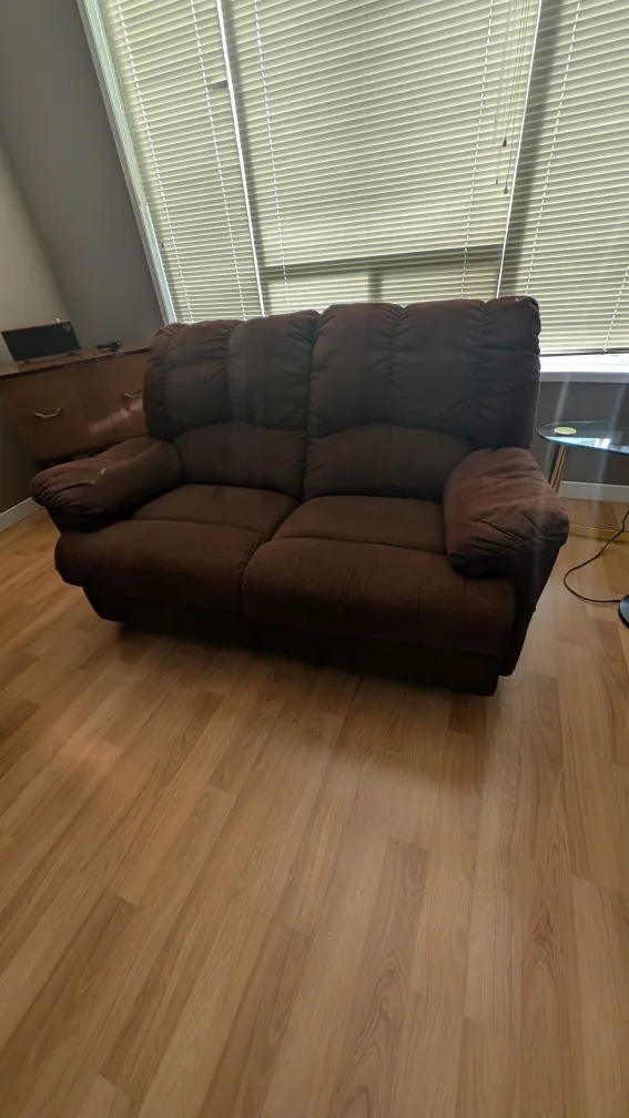 Brown Loveseat Recliner image indicator(3)