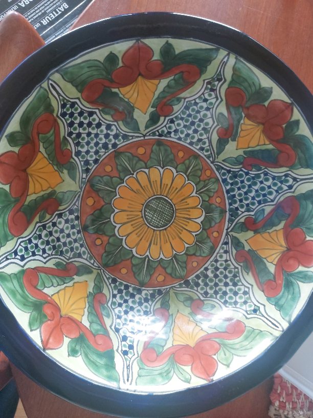Extra Large Hand Painted Mexican Talavera Bowl - photo 2